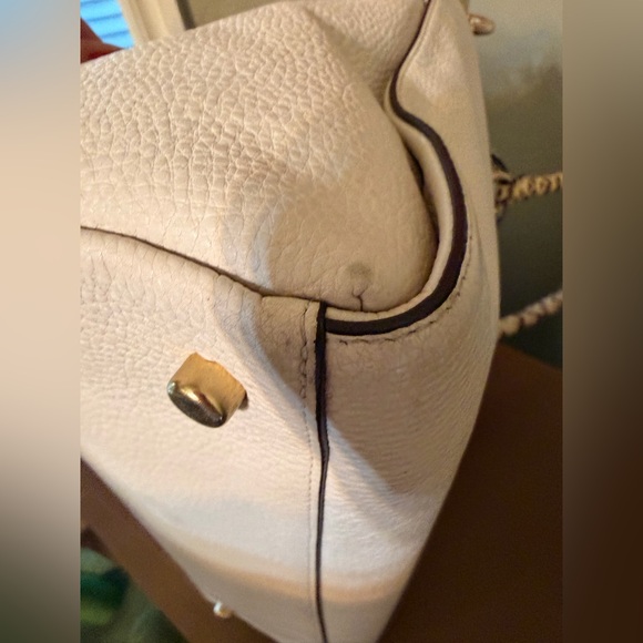 Coach Cream Mia Satchel with Animal Print Handles and Crossbody Strap - Picture 14 of 16